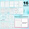 16 PCS Bullet Journal Stencils Set for A5 Notebooks – Reusable Planner Templates for Dotted Journals, Habit Trackers, Calendars, To-Do Lists & DIY Scrapbooking Supplies